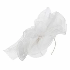 Something Special Flower Net Sinamay Fascinator -Adams Shop ry003df white 1 2
