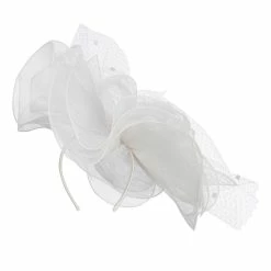 Something Special Flower Net Sinamay Fascinator -Adams Shop ry003df white 3 2