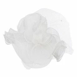 Something Special Flower Net Sinamay Fascinator -Adams Shop ry003df white 4 2