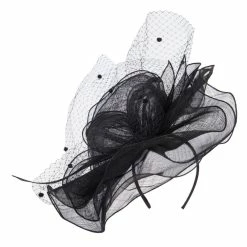 Something Special Flower Net Sinamay Fascinator -Adams Shop ry004df black 1 2