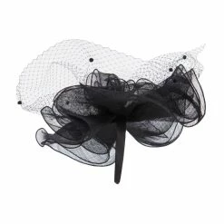 Something Special Flower Net Sinamay Fascinator -Adams Shop ry004df black 2 2
