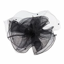 Something Special Flower Net Sinamay Fascinator -Adams Shop ry004df black 4 2