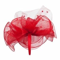 Something Special Flower Net Sinamay Fascinator -Adams Shop ry005df red 2 2