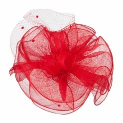 Something Special Flower Net Sinamay Fascinator -Adams Shop ry005df red 4 2