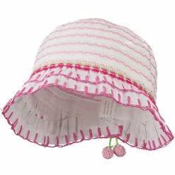 Jeanne Simmons Girl's Hat With Stitched Accent Brim And Flower