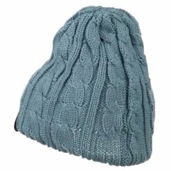 Cheveux Solid Cable Knit Beanie -Adams Shop sc001ps denim 2