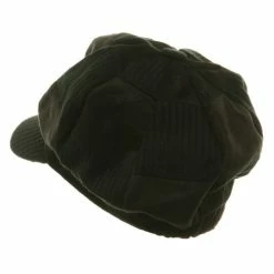 Something Special Suede Corduroy Checker Newsboy Cap -Adams Shop sc002wic black2