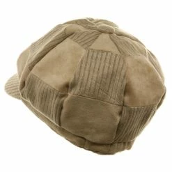 Something Special Suede Corduroy Checker Newsboy Cap -Adams Shop sc003wic camel2