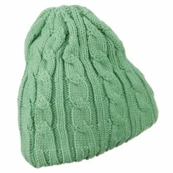 Cheveux Solid Cable Knit Beanie -Adams Shop sc005ps sage 3