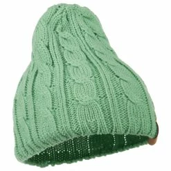 Cheveux Solid Cable Knit Beanie -Adams Shop sc005ps sage 4