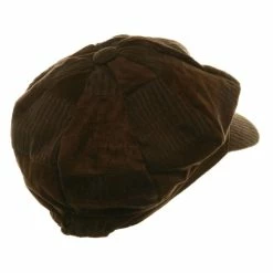 Something Special Suede Corduroy Checker Newsboy Cap -Adams Shop sc006wic brown3
