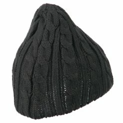 Cheveux Solid Cable Knit Beanie -Adams Shop sc018ps grey 3