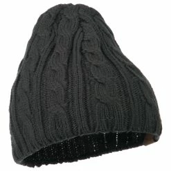 Cheveux Solid Cable Knit Beanie -Adams Shop sc018ps grey 4