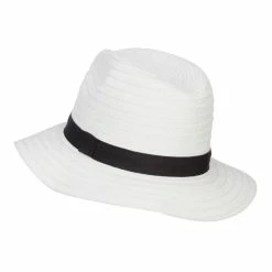 Hatiya Solid Paper Braid Panama Hat -Adams Shop sd002pe white 2
