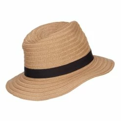 Hatiya Solid Paper Braid Panama Hat -Adams Shop sd003pe tan 3