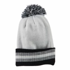 City Hunter Knit Pom Striped Cuff Beanie 21 City Hunter Knit Pom Striped Cuff Beanie -Adams Shop sf001bf white 5 1