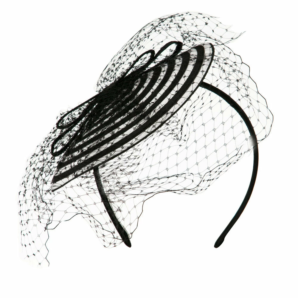 Jeanne Simmons Swirl Pattern Fascinator Hat With Headband 4 Jeanne Simmons Swirl Pattern Fascinator Hat With Headband - Image 2