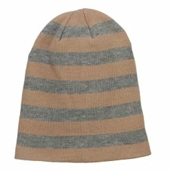 Hatiya Striped Long Beanie -Adams Shop sg001ms tan 5
