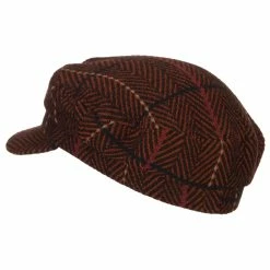 Something Special Stripe Patterned Herringbone Greek Captain Cap -Adams Shop sg002ic camel 2