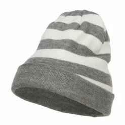 Hatiya Striped Long Beanie -Adams Shop sg002ms off white 1