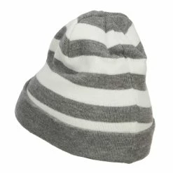 Hatiya Striped Long Beanie -Adams Shop sg002ms off white 2