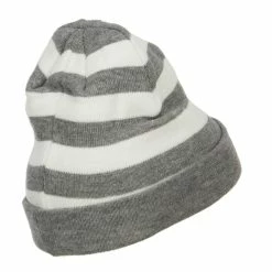 Hatiya Striped Long Beanie -Adams Shop sg002ms off white 3