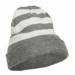 Hatiya Striped Long Beanie -Adams Shop sg002ms off white 4