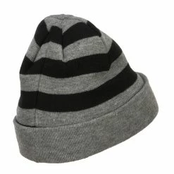 Hatiya Striped Long Beanie -Adams Shop sg003ms black 3