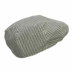 MG Men's Seersucker Ivy Cap -Adams Shop sk001dv black 3