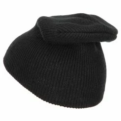 MG Acrylic Slouchy Beanie -Adams Shop sl001bd black 2 2