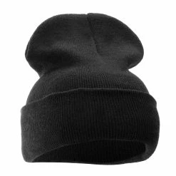 KBETHOS 12 Inch Solid Long Beanie Made In USA 125 KBETHOS 12 Inch Solid Long Beanie Made In USA -Adams Shop sl002bf black 4 1