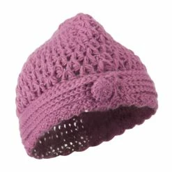 Jeanne Simmons Girl's Scalloped Edge Knit Cap -Adams Shop sl002ps rose 1