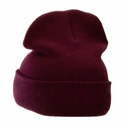 KBETHOS 12 Inch Solid Long Beanie Made In USA 128 KBETHOS 12 Inch Solid Long Beanie Made In USA -Adams Shop sl003bf burgundy 2 1
