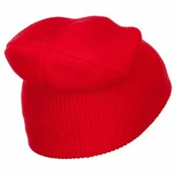 MG Acrylic Slouchy Beanie -Adams Shop sl004bd red 3 2
