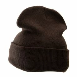 KBETHOS 12 Inch Solid Long Beanie Made In USA 133 KBETHOS 12 Inch Solid Long Beanie Made In USA -Adams Shop sl004bf dark brown 2 1