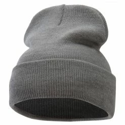 KBETHOS 12 Inch Solid Long Beanie Made In USA 167 KBETHOS 12 Inch Solid Long Beanie Made In USA -Adams Shop sl011bf light grey 1 1