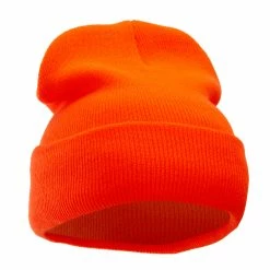 KBETHOS 12 Inch Solid Long Beanie Made In USA 190 KBETHOS 12 Inch Solid Long Beanie Made In USA -Adams Shop sl015bf neon orange 4 1