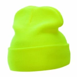 KBETHOS 12 Inch Solid Long Beanie Made In USA 194 KBETHOS 12 Inch Solid Long Beanie Made In USA -Adams Shop sl016bf neon yellow 3 1