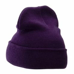 KBETHOS 12 Inch Solid Long Beanie Made In USA 203 KBETHOS 12 Inch Solid Long Beanie Made In USA -Adams Shop sl018bf purple 2 1