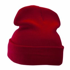 KBETHOS 12 Inch Solid Long Beanie Made In USA 208 KBETHOS 12 Inch Solid Long Beanie Made In USA -Adams Shop sl019bf red 2