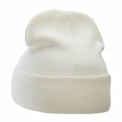 KBETHOS 12 Inch Solid Long Beanie Made In USA 228 KBETHOS 12 Inch Solid Long Beanie Made In USA -Adams Shop sl023bf white 2