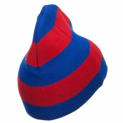 Otto Striped Knit Short Beanie 44 Otto Striped Knit Short Beanie -Adams Shop sp001ms royal red 3