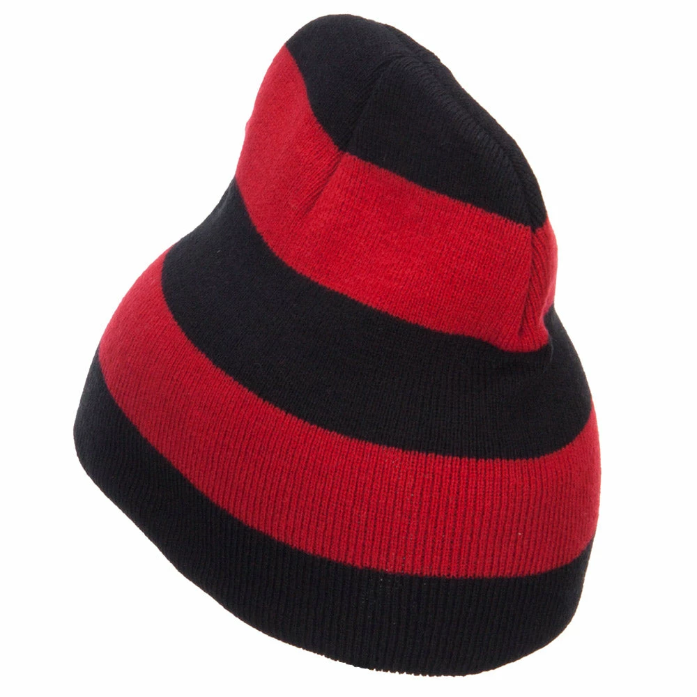 Otto Striped Knit Short Beanie 24 Otto Striped Knit Short Beanie - Image 22