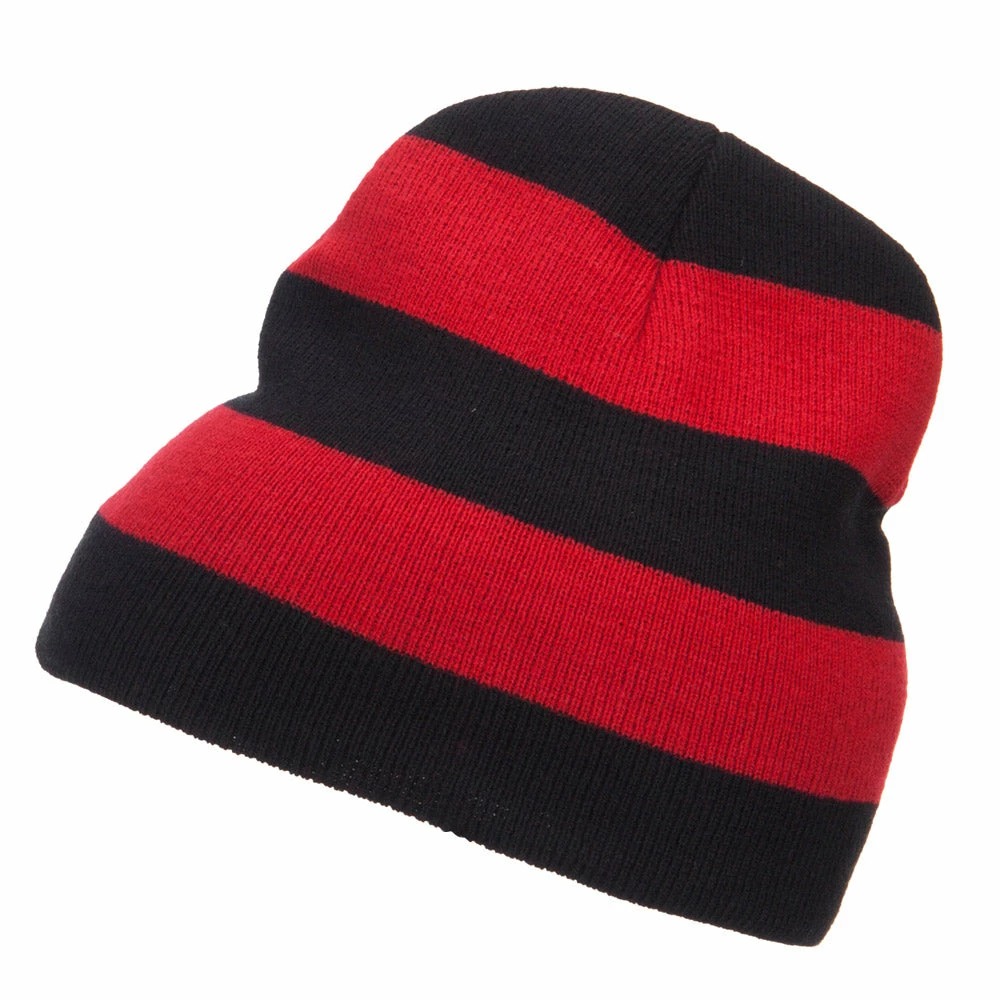 Otto Striped Knit Short Beanie 27 Otto Striped Knit Short Beanie - Image 25