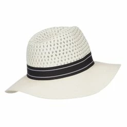 Hatiya Striped Band Paper Panama Hat -Adams Shop sp002pe ivory 3