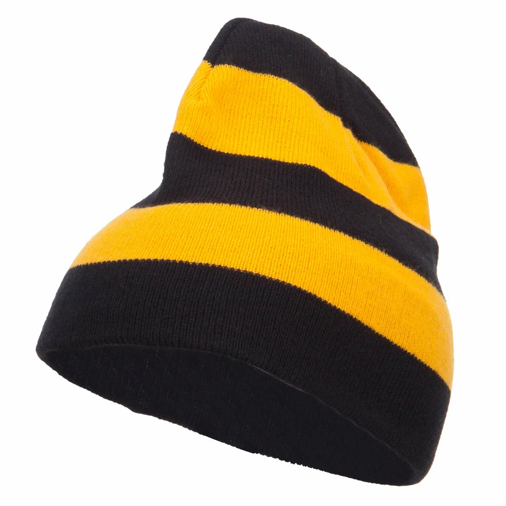 Otto Striped Knit Short Beanie 28 Otto Striped Knit Short Beanie - Image 26