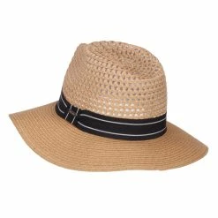 Hatiya Striped Band Paper Panama Hat -Adams Shop sp003pe natural 2