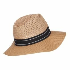 Hatiya Striped Band Paper Panama Hat -Adams Shop sp003pe natural 3