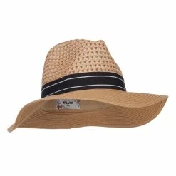 Hatiya Striped Band Paper Panama Hat -Adams Shop sp003pe natural 4