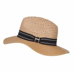 Hatiya Striped Band Paper Panama Hat -Adams Shop sp003pe natural 5